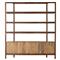Rissa Modern Classic Dark Brown Acacia Wood Wide Bookcase|Kathy Kuo Home