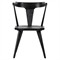 Open Box Antonio Mid Century Modern Black Oak Barrel Back Dining Chair|Kathy Kuo Home