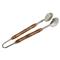 Fleur Coastal Beach Silver Stainless Steel Brown Bamboo Handle Ice Tong|Kathy Kuo Home