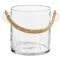 Fatima Coastal Beach Natural Woven Rattan Handle Glass Ice Bucket