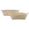 Pigeon and Poodle Roslyn White Woven Natural Seagrass Basket - Set of 2|Kathy Kuo Home