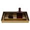 Pigeon and Poodle Hagen Modern Antique Brass Stainless Steel Tray - Set of 2|Kathy Kuo Home