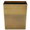 Pigeon and Poodle Hagen Antique Brass Stainless Steel Rectangular Waste Basket|Kathy Kuo Home