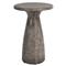 Eduard Industrial Loft Dark Grey Concrete Round Outdoor Drink Side Table|Kathy Kuo Home