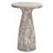 Eduard Industrial Loft Light Grey Concrete Round Outdoor Drink Side Table|Kathy Kuo Home