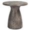 Eduard Industrial Loft Dark Grey Concrete Round Pedestal Outdoor Side Table|Kathy Kuo Home