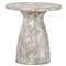 Eduard Industrial Loft Light Grey Concrete Round Pedestal Outdoor Side Table|Kathy Kuo Home