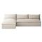 Cee Modern Classic Beige Upholstered 2 Piece Outdoor Sectional - 111&quot;Wx72&quot;D|Kathy Kuo Home