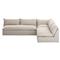 Cee Modern Classic Beige Upholstered 3 Piece Outdoor Sectional - 114&quot;Wx114&quot;D|Kathy Kuo Home