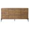 Alina Rustic Lodge Brown Wood Dark Grey Iron 9 Drawer Dresser|Kathy Kuo Home