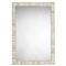 Talia Coastal Beach Blue Capiz Rectangular Wall Mounted Mirror|Kathy Kuo Home