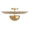 Teresa Hollywood Regency Antique Brass Metal Semi Flush Mount|Kathy Kuo Home