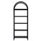 Klara Modern Classic Black Oak Wood Open Back Arched Bookcase|Kathy Kuo Home