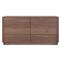 Rex Coastal Beach Brown Walnut Wood 6 Drawer Double Dresser|Kathy Kuo Home