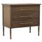 Vance French Country Brown Oak Wood 3 Drawer Bachelor Chest|Kathy Kuo Home