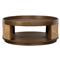 Callow Coastal Beach Natural Cane Woven Brown Ash Wood 2 Tier Round Coffee Table|Kathy Kuo Home