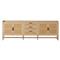 Corazon Coastal Beach Natural Mango Wood Frame Woven Cane 4 Door Sideboard|Kathy Kuo Home