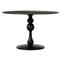Daniel Updated Traditional Black Aluminum Round Bistro Dining Table - 48&quot;|Kathy Kuo Home