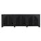 Kashton Mid Century Black Solid Mango Wood Arched Woven Cane 6 Door Sideboard|Kathy Kuo Home