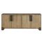 Ethan Rustic Lodge Brown Oak Bronze Metal Sideboard|Kathy Kuo Home