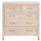 Stacy Modern Classic Light Brown Oak Brass Steel 5 Drawer Dresser|Kathy Kuo Home