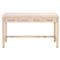 Stacy Modern Classic Light Brown Oak Wood Brass Steel 3 Drawer Desk|Kathy Kuo Home