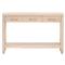 Stacy Modern Light Brown Oak Brass Steel 3 Drawer Rectangular Console Table|Kathy Kuo Home