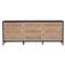 Rhian Coastal Natural Woven Cane Black Mango Wood 9 Drawer Dresser|Kathy Kuo Home