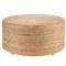 Barnum Coastal Beach Tan Jute Round Stool|Kathy Kuo Home