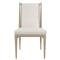 Abrielle Light Modern Classic White Boucle Oak Dining Side Chair|Kathy Kuo Home