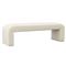 Kent Modern Classic White Faux Sheepskin Bedroom Bench|Kathy Kuo Home