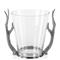 David Rustic Lodge Clear Glass Pewter Antler Handles Wine Bucket|Kathy Kuo Home