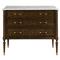 Melrose French Country White Marble Mink Brown Wood Bachelor Chest|Kathy Kuo Home