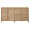 Worlds Away Evander Coastal Beach Natural Woven Rattan Brass Pulls Buffet|Kathy Kuo Home