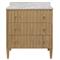 Worlds Away Odin Modern Classic Marble Fluted Cerused Oak Bath Vanity Sink - 31&quot;|Kathy Kuo Home