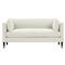 Madeline French Cream Performance Brown Wood Brass Casters Sofa - 71&quot;W|Kathy Kuo Home