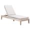Lorry Coastal Beach Grey Teak Woven Rope Outdoor Chaise Lounge|Kathy Kuo Home