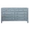 Kalea Coastal Beach Blue Woven Rattan 9 Drawer Dresser|Kathy Kuo Home
