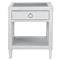 Kalea Coastal Beach White Woven Rattan Nightstand|Kathy Kuo Home