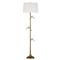Porto French Country Antique Brass Aluminum Floor Lamp|Kathy Kuo Home