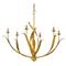 Sharon French Country Antique Gold Iron Candle Style Chandelier - Small|Kathy Kuo Home