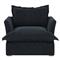 Alanna Modern Classic Ashford Midnight Performance Arm Chair|Kathy Kuo Home