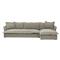 Alanna Modern Portofino Pumice 2-Piece Sectional - 133&quot;W|Kathy Kuo Home