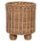 Juliska Provence Coastal Beach Whitewash Woven Rattan Round Planter|Kathy Kuo Home