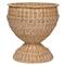 Juliska Provence Coastal Beach Whitewash Woven Rattan Urn Planter|Kathy Kuo Home