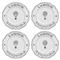 Juliska L&#39;Amour Toujours French Country White Ceramic Salad Plate - Set of 4|Kathy Kuo Home