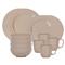 Juliska Puro Modern Classic Taupe Ceramic 16 Piece Place Setting|Kathy Kuo Home