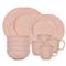 Juliska Puro Modern Classic Blush Ceramic 16 Piece Place Setting|Kathy Kuo Home