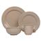 Juliska Puro Modern Classic Taupe Ceramic 4 Piece Place Setting|Kathy Kuo Home