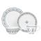 Juliska Villa Seville French Chambray Floral Ceramic 4 Piece Place Setting|Kathy Kuo Home